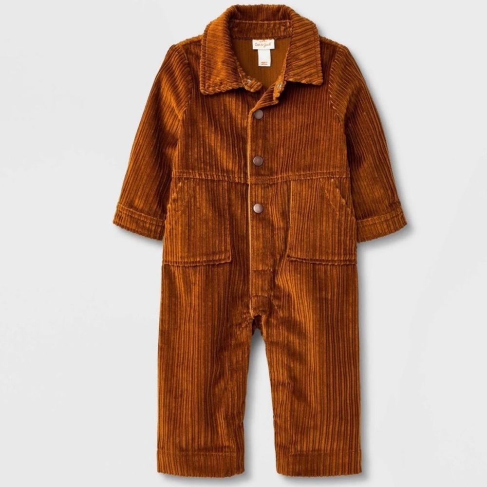 Cat & Jack Tan Corduroy Kids Jumpsuit